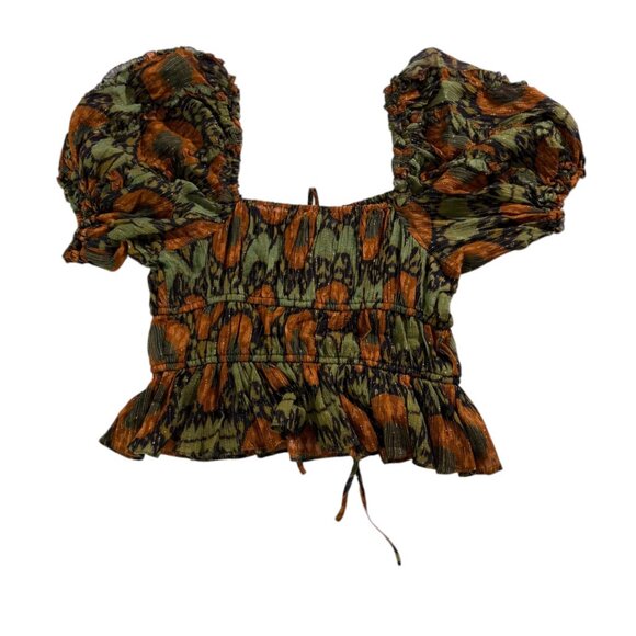 Ulla Johnson Medha Lurex Puff Sleeve Blouse Nocturne Print Size 8 - Picture 7 of 10